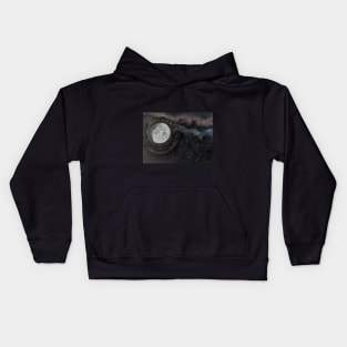 Gibbous Moon and Gemini Stars Kids Hoodie